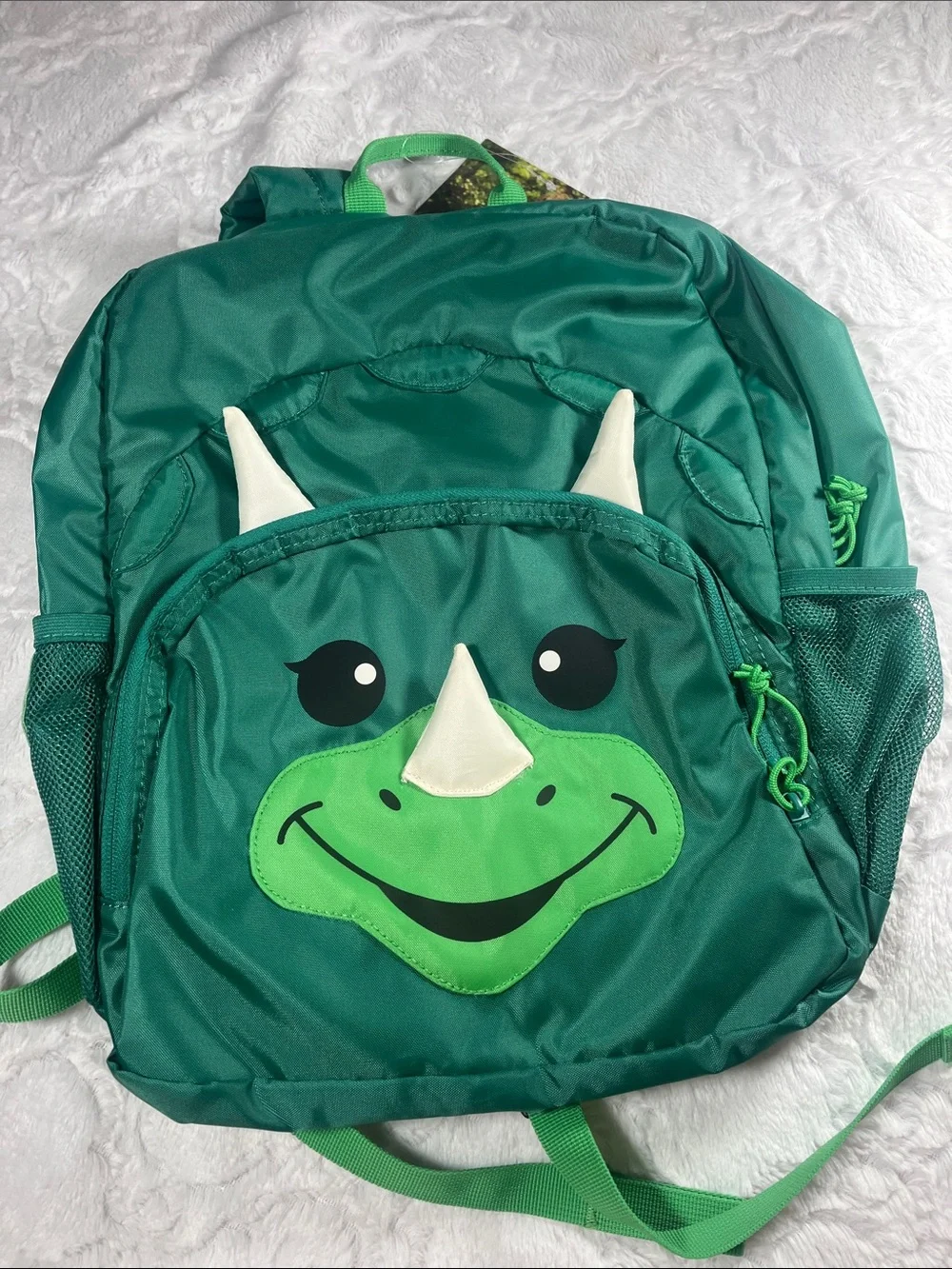 Triceratops Backpack with Cream Horns